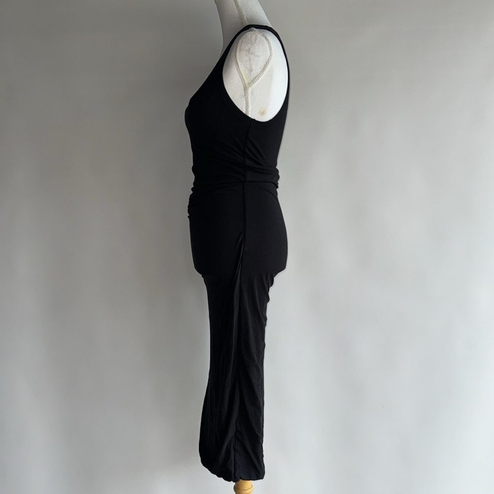 James Perse Black Midi Length Tank Dress - sz 2 - Picture 4 of 8